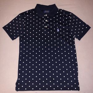 Small Ralph Lauren slim fit polka dot polo.
